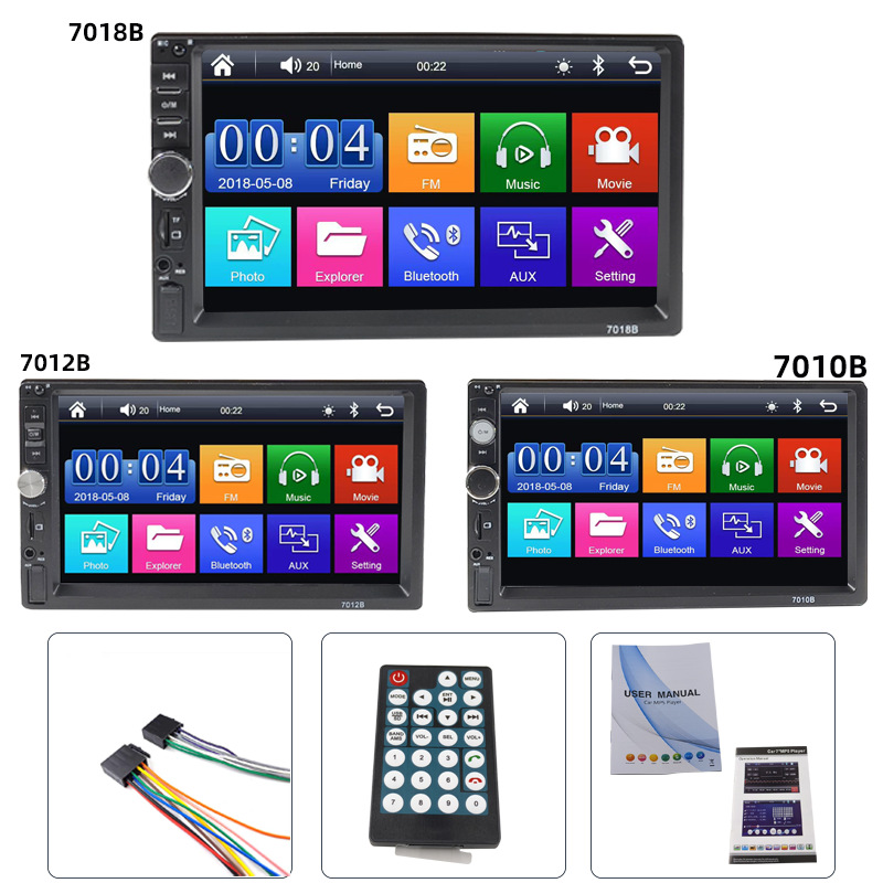 7inch Universal Bluetooth Hd Car Mp5 Player USB Charging Supports Reverse Display Touch Large Screen