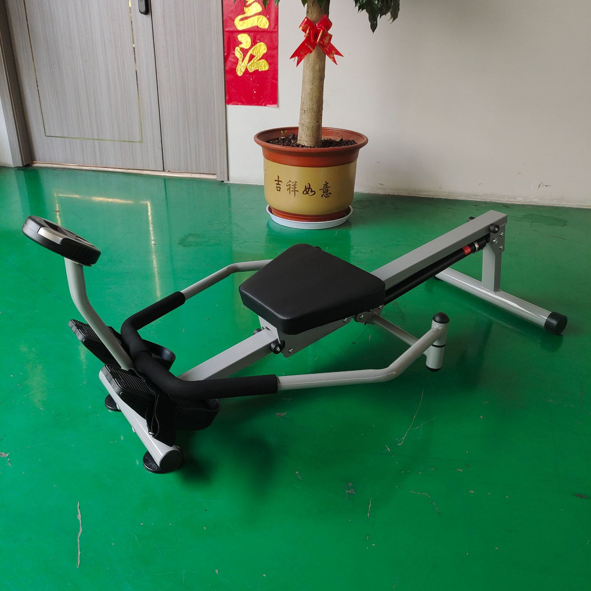 Super burning grease simulation double paddle hydraulic resistance mute rowing machine home fitness equipment rowing machine rowing mac