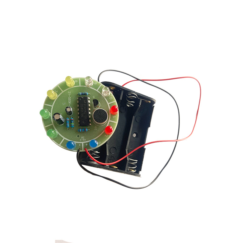 Voice Controlled Led Water Lamp DIY Kit Cd4017 Rotating Cycle Lamp Welding Practice Circuit Board Zy-58-2