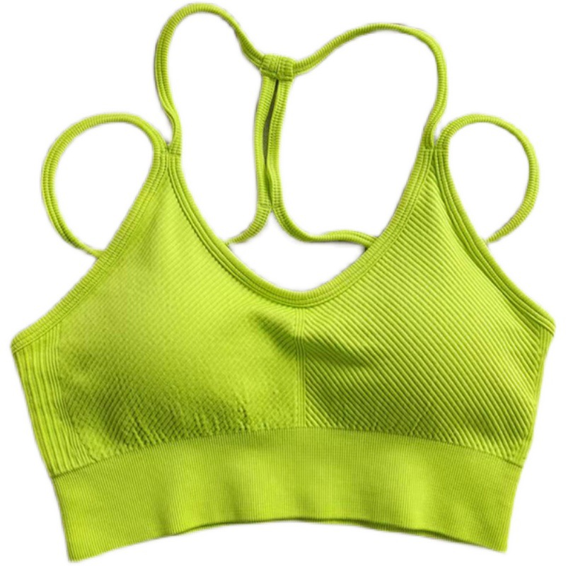 New European and American Cross-border Shock Absorbing lulu Yoga Bra Naked Beauty Back Running Fitness Vest Sports Underwear
