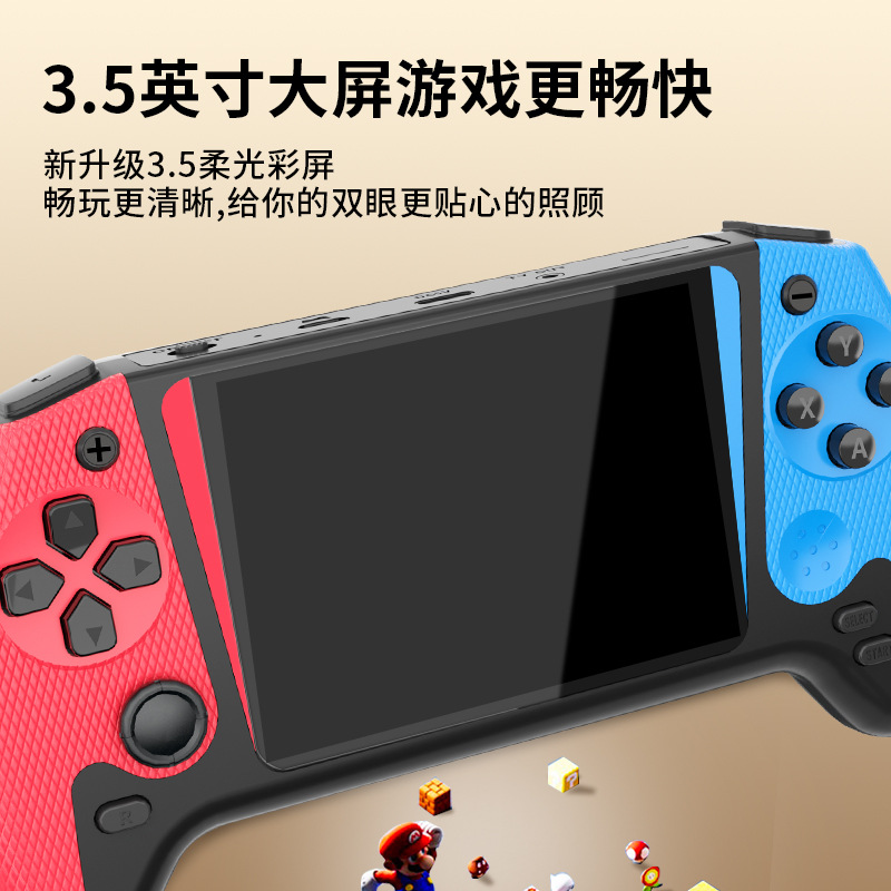 New Joystick Handheld Game Console with 500 Games, Classic Nostalgic Large-Screen Children's Dual-Player Rechargeable Game Console
