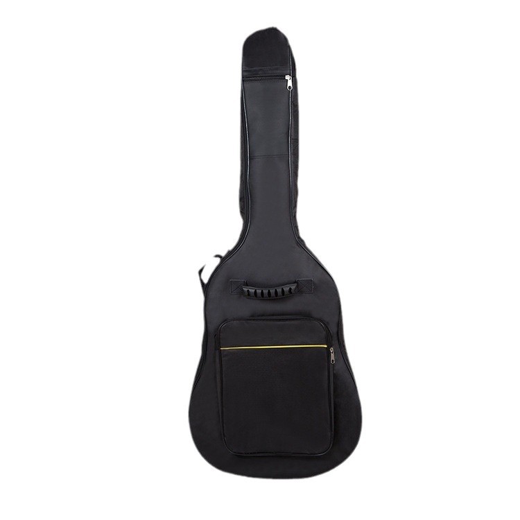 Factory Direct Sales 38inch-41inch Oxford Cloth Waterproof Thickeneded Shoulder Folk Yellow Line Guitar Bag Plus Cotton Handbag
