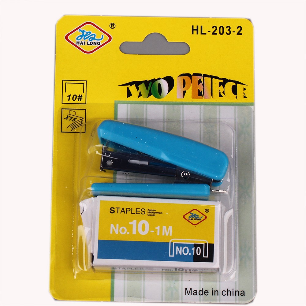 Creative Stapler Student Office Supplies Stationery Set Hl-203 Silent Multi-Functional Creative Stationery Gift