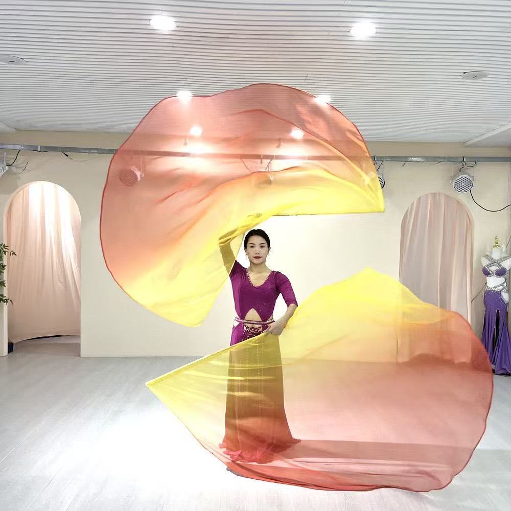 Новые реквизиты для танца с флагами, костюмы для выступлений, градиентный флаг, многоцветный флаг, телескопическая палка, аксессуары для танцев