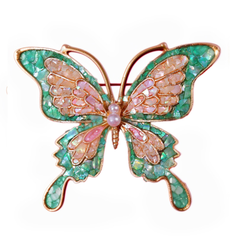 Mother-Of-Pearl DIY Material Kit, Intangible Cultural Heritage Handmade Brooch, Hairpin, Hair Stick, Butterfly Shell Fragments, Double Ninth Festival Warm-Up Event