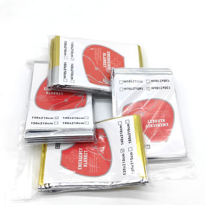 Cross-Border Outdoor Survival Insulation Blanket First Aid Blanket Sun Protection Blanket Portable Emergency Survival Equipment Earthquake First Aid Blanket