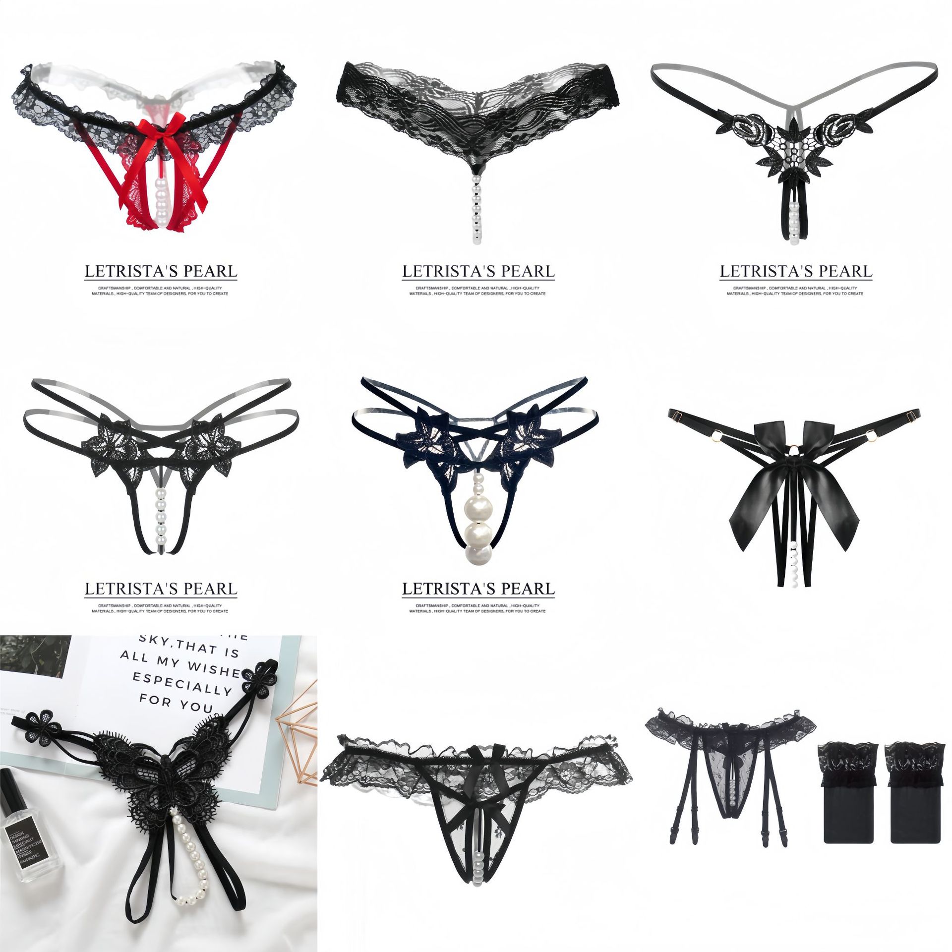 Сексуальные трусы с открытым промежностью, массажные, кружевные, прозрачные, эластичные