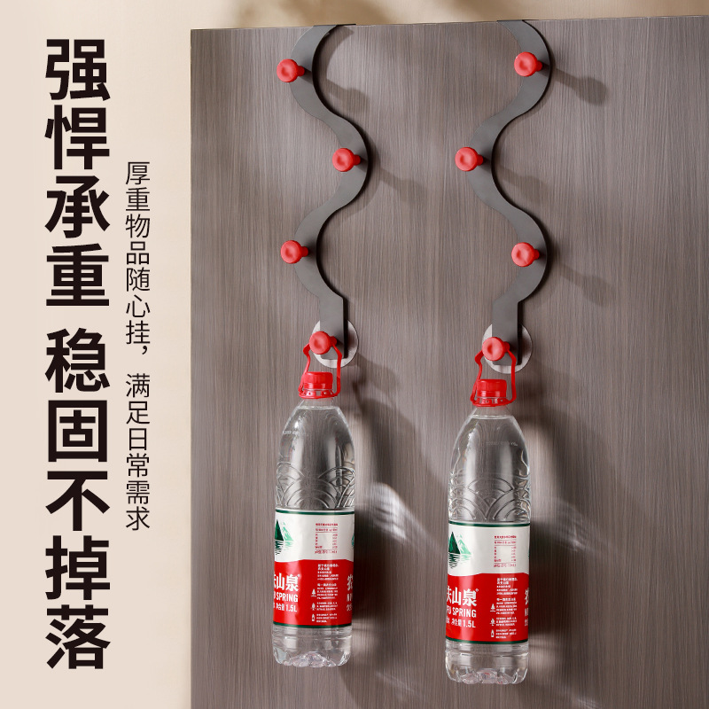 Hooks Behind the Door for Hanging Bags, Keys Behind the Bedroom Door, Clothes Behind the Door, Wavy Hooks, Exclusively for Cross-Border Supply
