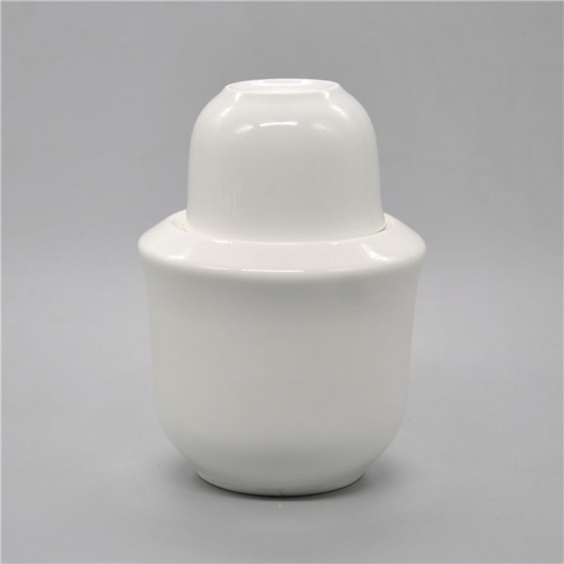 Factory Straight Hair Sake Warmer Wine Pot 0.15kg Half a Pound Pot Supports Logo Printing Household White Porcelain Can Be Heated