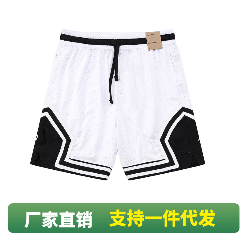 New Shorts Men's Printed Casual Sports But Knee-length Pants Fitness Large Mesh Breathable Basketball Pants Trendy