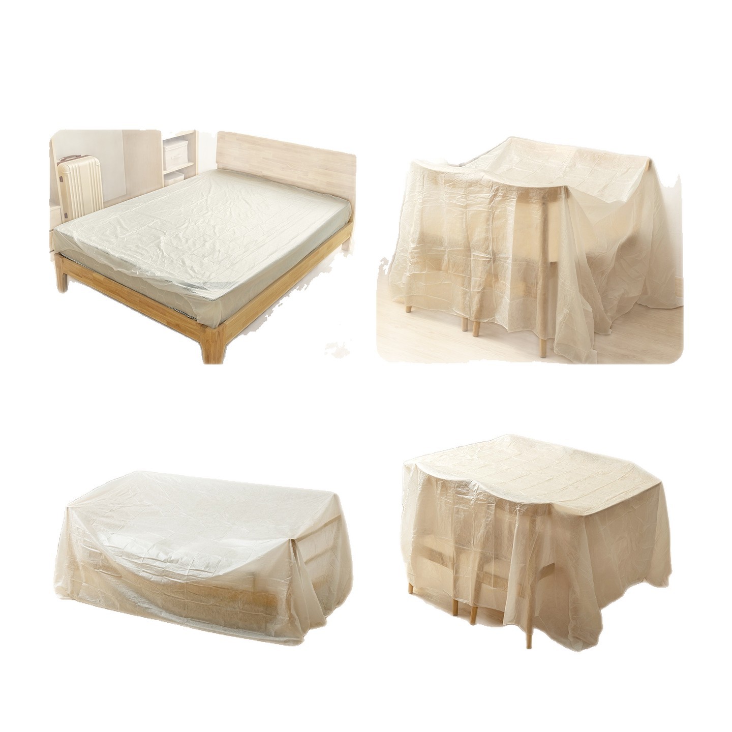 Sofa Dust Cover Non-Woven Breathable All-Inclusive Disposable Protective Film Decoration Furniture Mattress Dust Cover Dust Cover