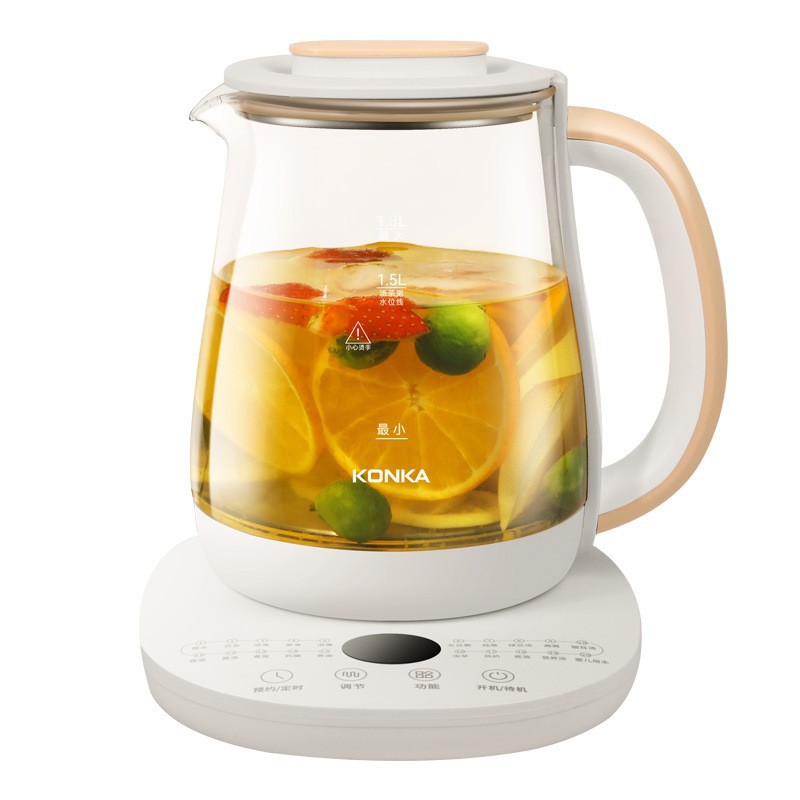 Konka Health Pot Wholesale Household Glass Health Pot Multifunctional Kettle Decoction Tea Boiler Promotional Gifts