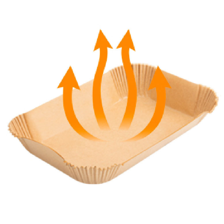 Source Factory Rectangular Air Fryer Special Paper Food Grade Thickened Baking Oven High Temperature Resistant Silicone Oil Paper Tray