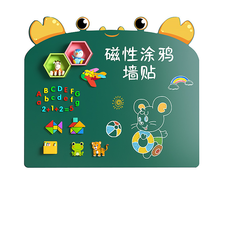 Amazon Blackboard Wall Stickers Can Be Removed Without Damaging the Wall Drawing Board Self-Adhesive Painting Creative Magnetic Drawing Board in Stock