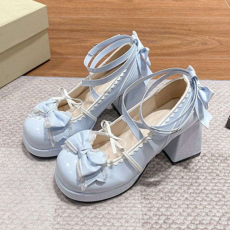 Milk Party 2.0 Mid-Heel Waterproof Platform Lolita Shoes Quqi Biscuit Original Cute and Sweet Japanese Style Style Shoes