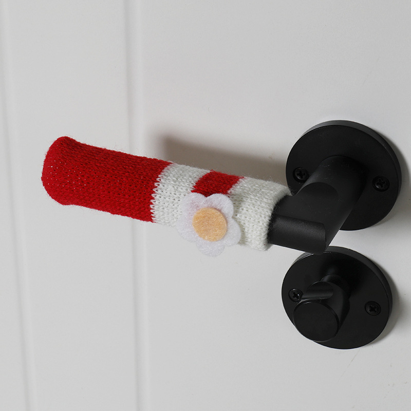 Door Handle Protective Cover Toilet Knitted Wool Mute Anti-collision Door Handle Cover Anti-theft Door Gloves Anti-collision Cover