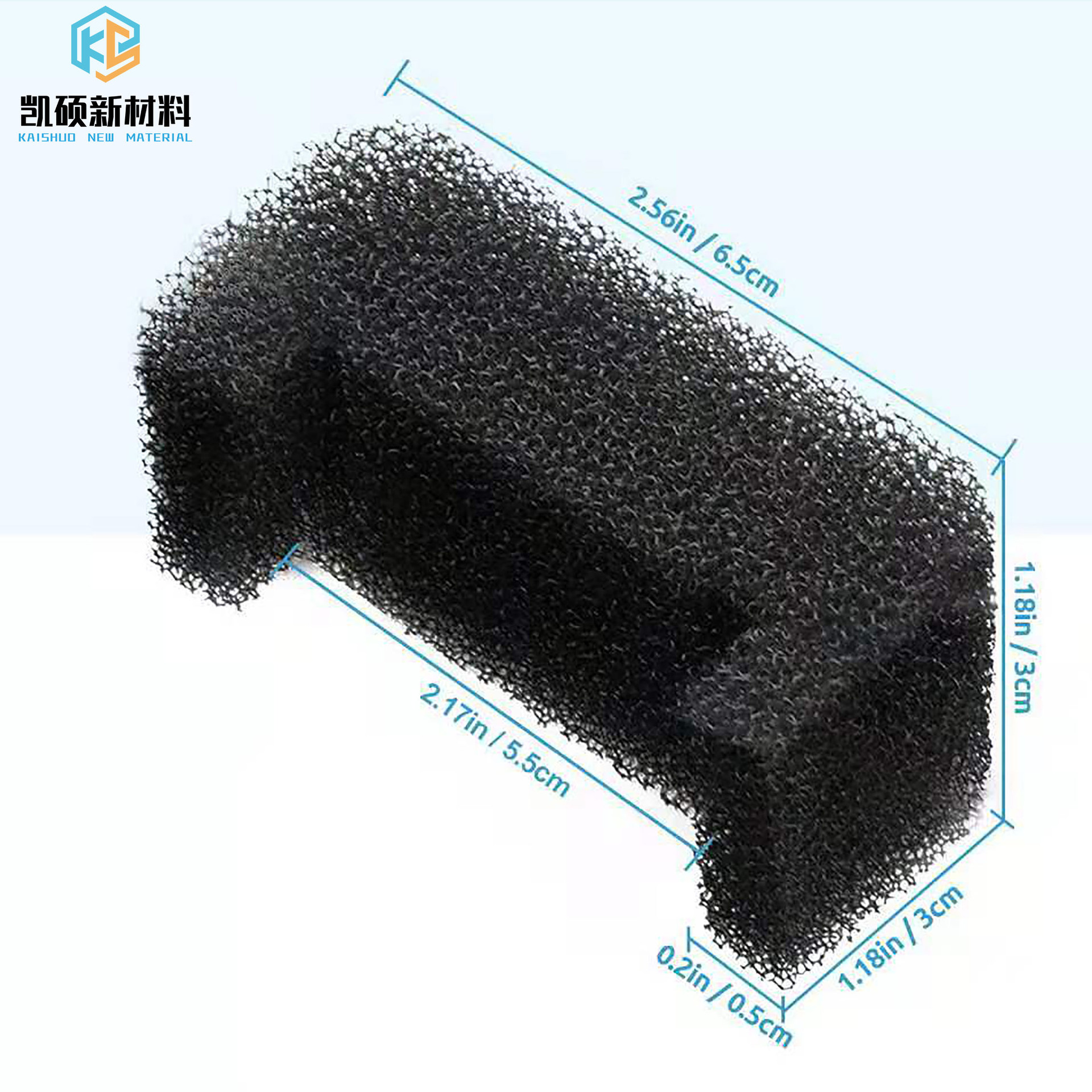 Pet water dispenser filter sponge U-shaped black filter Amazon cross-border explosions small flower accessories filter Cotton