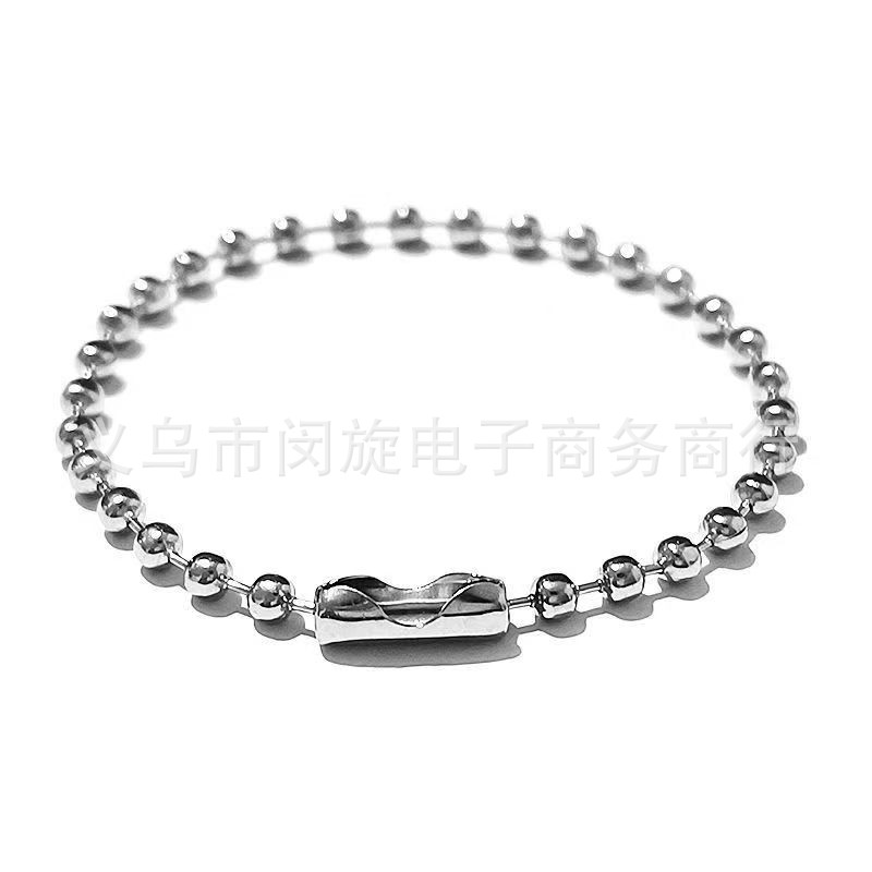 2.4mm304 stainless steel bead chain ball chain plush toy tag chain bead diy jewelry pendant chain wholesale