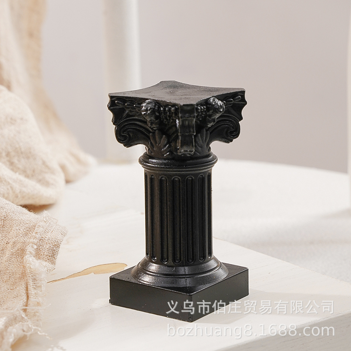 White Nordic Roman Column Candlestick Photo Props Background Home Living Room Desktop Decorations