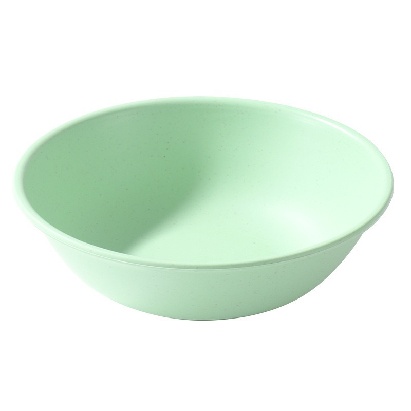 Wheat Straw Reverse Mouth Bowl, Household Rice Bowl, Drop-Resistant and Anti-Scalding Plastic Bowl, Large-Capacity Soup Bowl, Instant Noodle Bowl, Salad Bowl