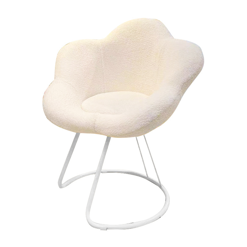 Modern Simple Cream Style Light Luxury Makeup Chair Girls Bedroom Dressing Table Stool Plum Blossom Backrest Manicure Chair
