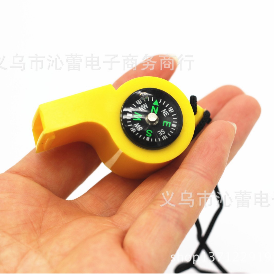 Многофункциональный свисток 2 в 1 с компасом, пластиковый свисток
