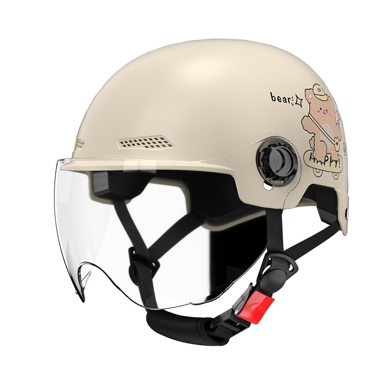 New National Standard Certified Electric Vehicle Helmet for Women, Summer Sun Protection Battery Motorcycle Half Helmet for Men, All-Season Safety Helmet