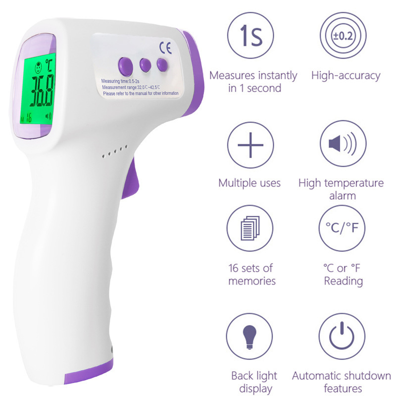 Cross-Border Forehead Thermometer, Medical Infrared Thermometer, Handheld Thermometer, Household Thermometer, Rapid Temperature Measurement Thermometer