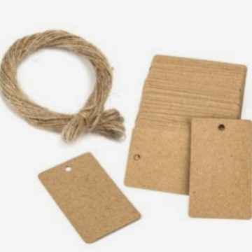 Rectangular Clothing Paper Tags, Clothing and Underwear Hang Tags, Men's and Women's Clothing Kraft Paper Tags, Custom Clothing Tags