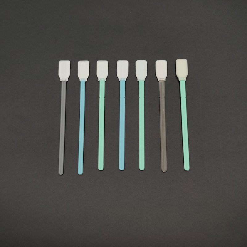 Sponge head dust-free cotton swab purification sponge head pointed head flat head PP rod lint-free industrial cotton swab cleaning wiping stick
