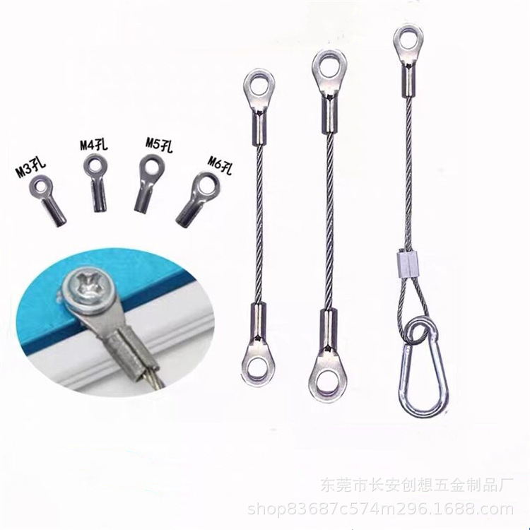 304 Stainless Steel Wire Rope Pressed Stainless Steel Terminal Wire Rope Galvanized Rubber Coated Wire Rope Pressed Terminal Processing