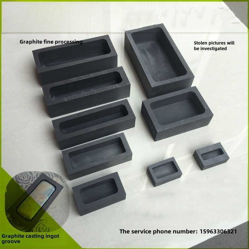 Graphite Oil Tank Graphite Tank Graphite Casting Trough High Purity Graphite Trough Graphite Crucible Smelting Casting Ingot, Etc