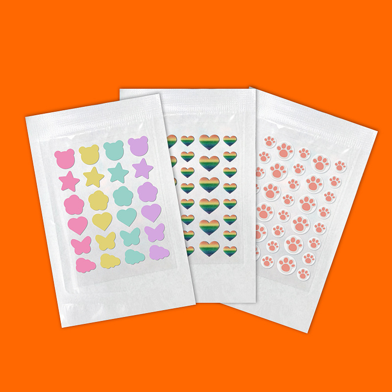 Manufacturer's Ready-Made Cartoon Acne Patch Pe Bear 24 Cat Claw 36 Pieces Special-Shaped Acne Patch with Bag Cross-Border Amazon