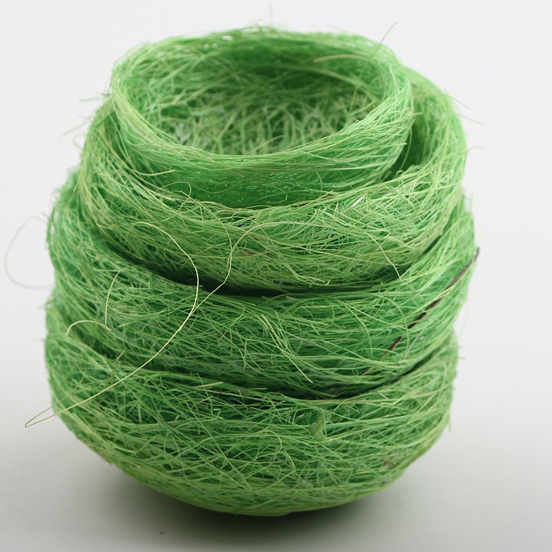 Simulated Bird's Nest Wholesale Garden Decoration Handmade Hemp Silk Bird's Nest Thickeneded Hemp Silk Woven Bird's Nest
