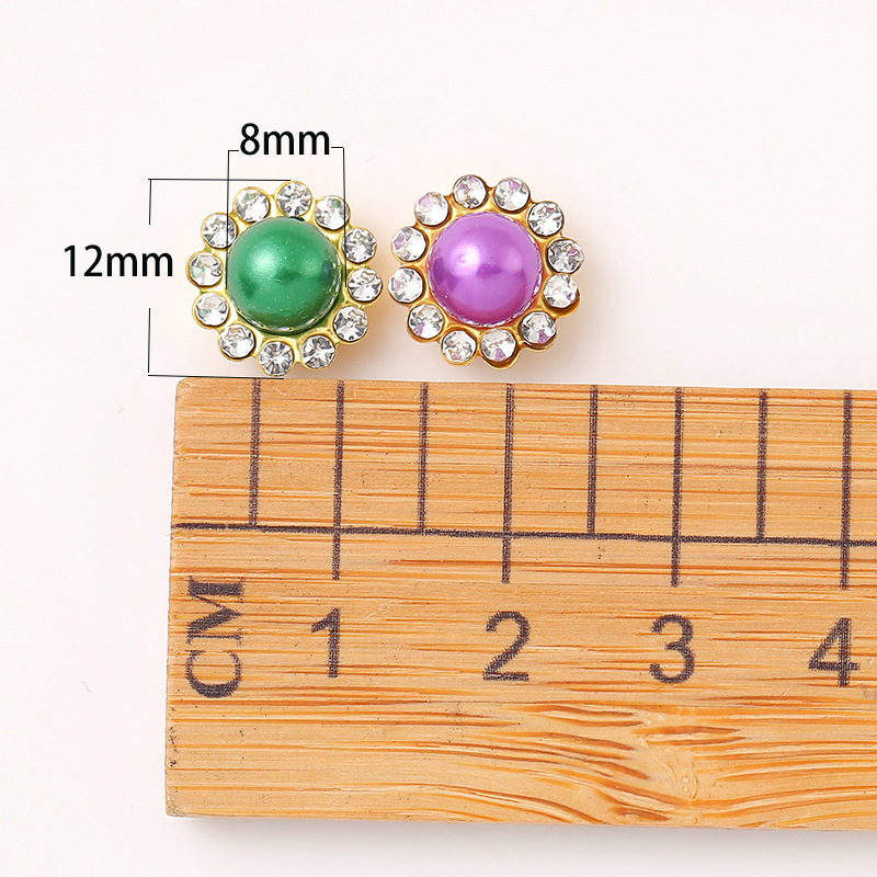 Hand-stitched adhesive Diamond 12 sunflower Pearl gold-plated white flower heart flower hair accessories updo rhinestone handmade jewelry accessories