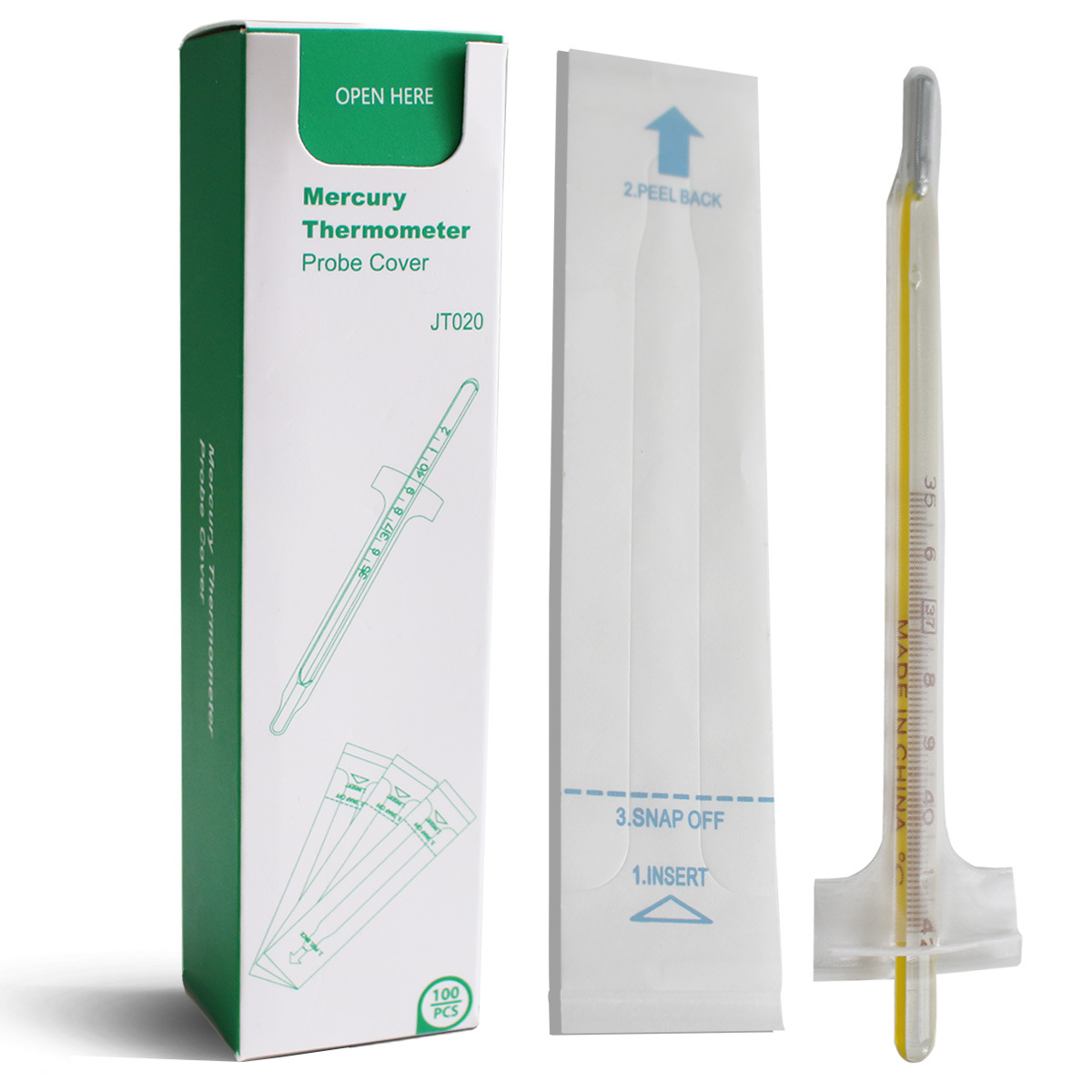 Одноразовая оболочка для ртутного термометра, большая оболочка без ртути, оболочка для анального термометра домашних животных