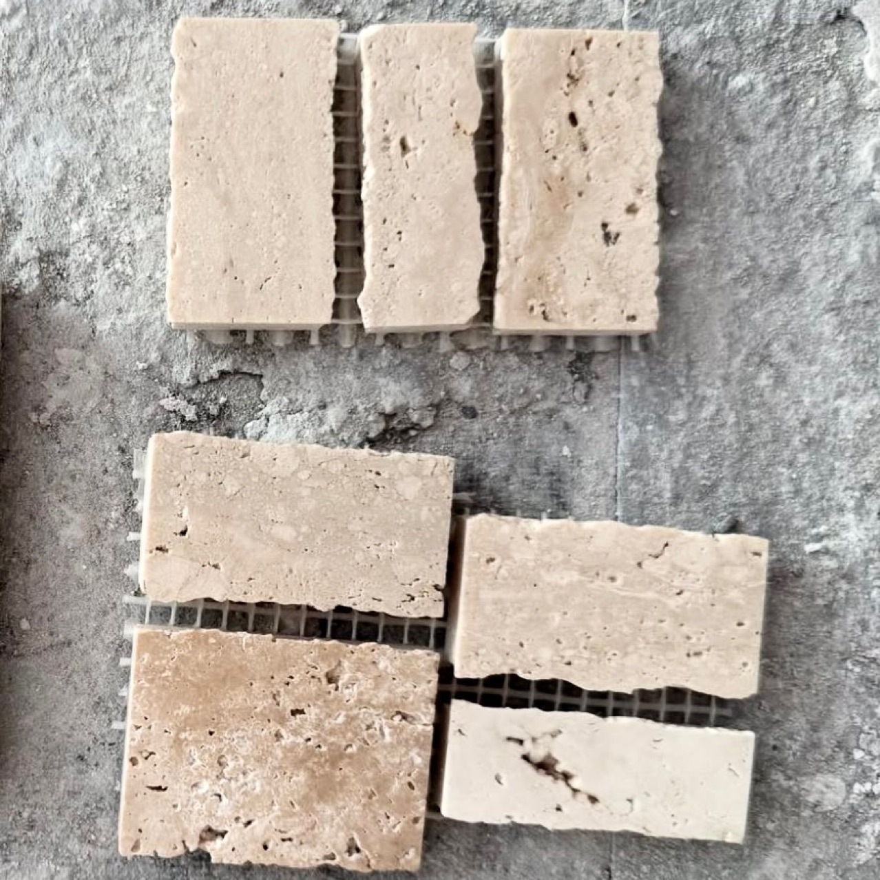 Natural Marble Travertine Broken Edges Natural Edges Handmade Mosaic Tiles Travertine Natural Stone Tiles