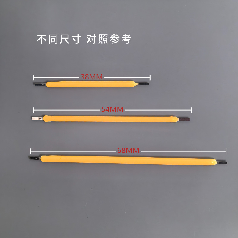 Ceramic led filament 3V38mm ceramic tungsten filament lamp 18.5mm26mm38mm54mm68mmCOB hard filament