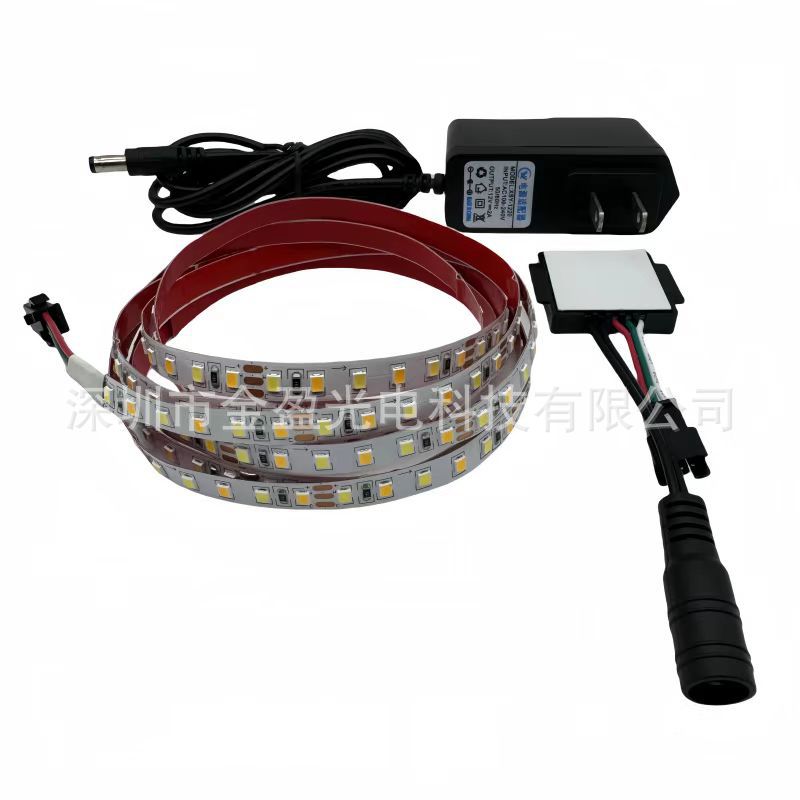 Light Strip with Switch Light with One Lamp and One Cut Touch Switch 12V Two-Color Light Strip 5mm Mirror Special Hand Scan Switch