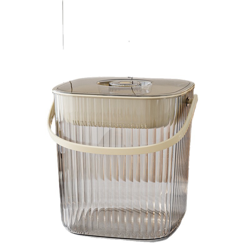 Transparent Tea Bucket Waste Water Bucket High-end Tea Set Tea Table Tea Trash Can Tea Table Drainage Bucket Tea Bucket Tea Scrap Bucket