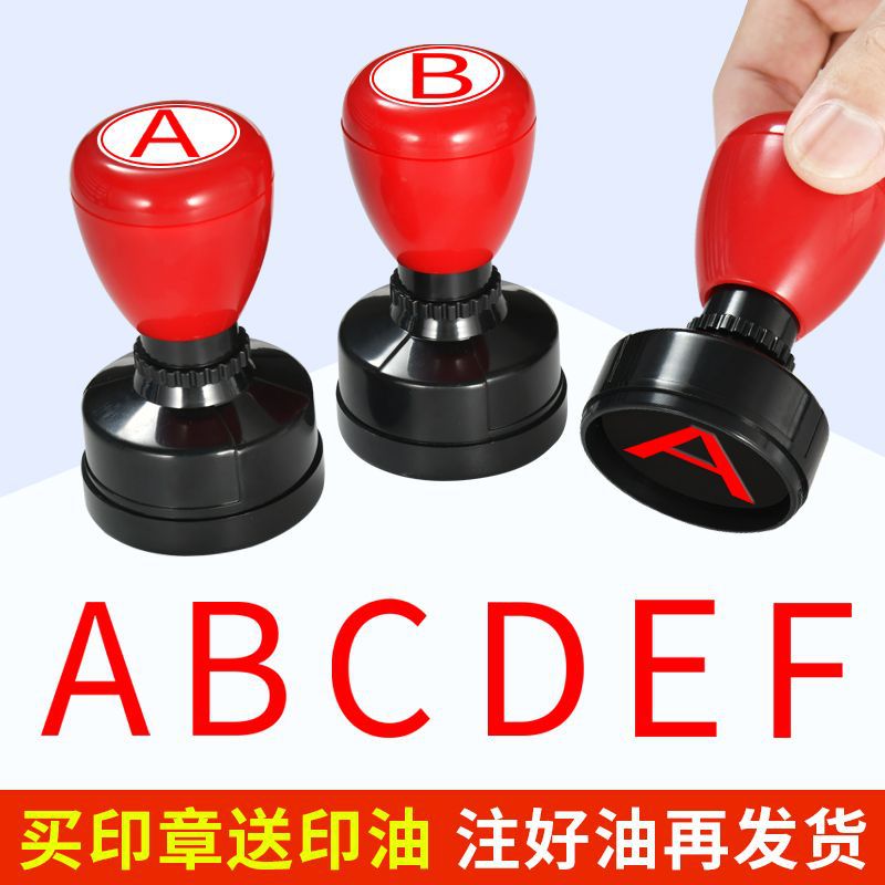 Arabic Numeral Seal 1-30 Number Marking Logo Large Round Seal 26 Letters Abc Kindergarten Kidsren's Learning