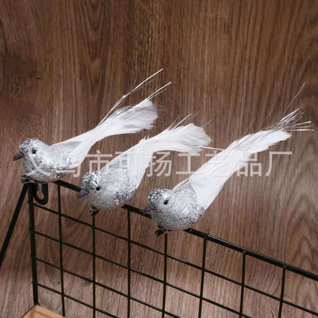 Feather Bird Foam Bird Fake Bird Decoration Props Model Christmas Products Crafts Simulation Feather Decoration Wholesale