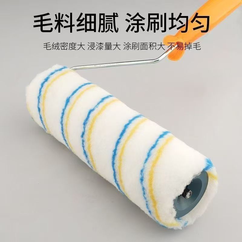 Factory Direct Sales 4-Inch 6inch 9inch Medium-Bristle Latex Paint Roller Brush for Interior and Exterior Wall Paint Roller Waterproof Coating Tool