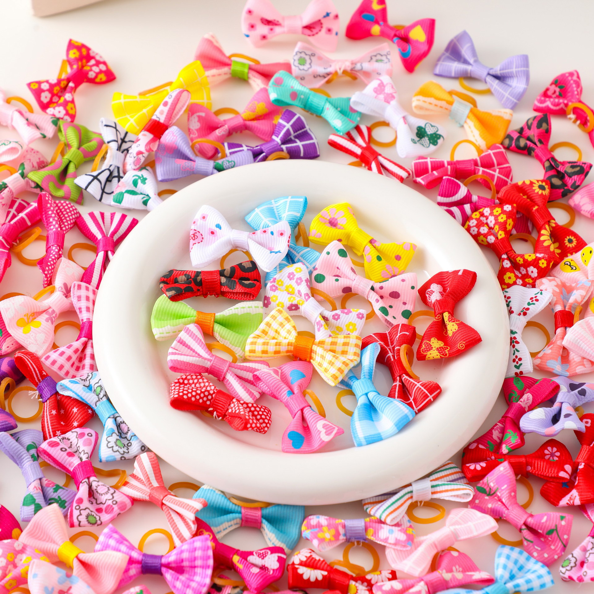 Cross-Border Hot-Selling Pet Hair Accessories, Bow Headdress, Princess Style Cat Creative Dog Hairpin Accessories in Stock