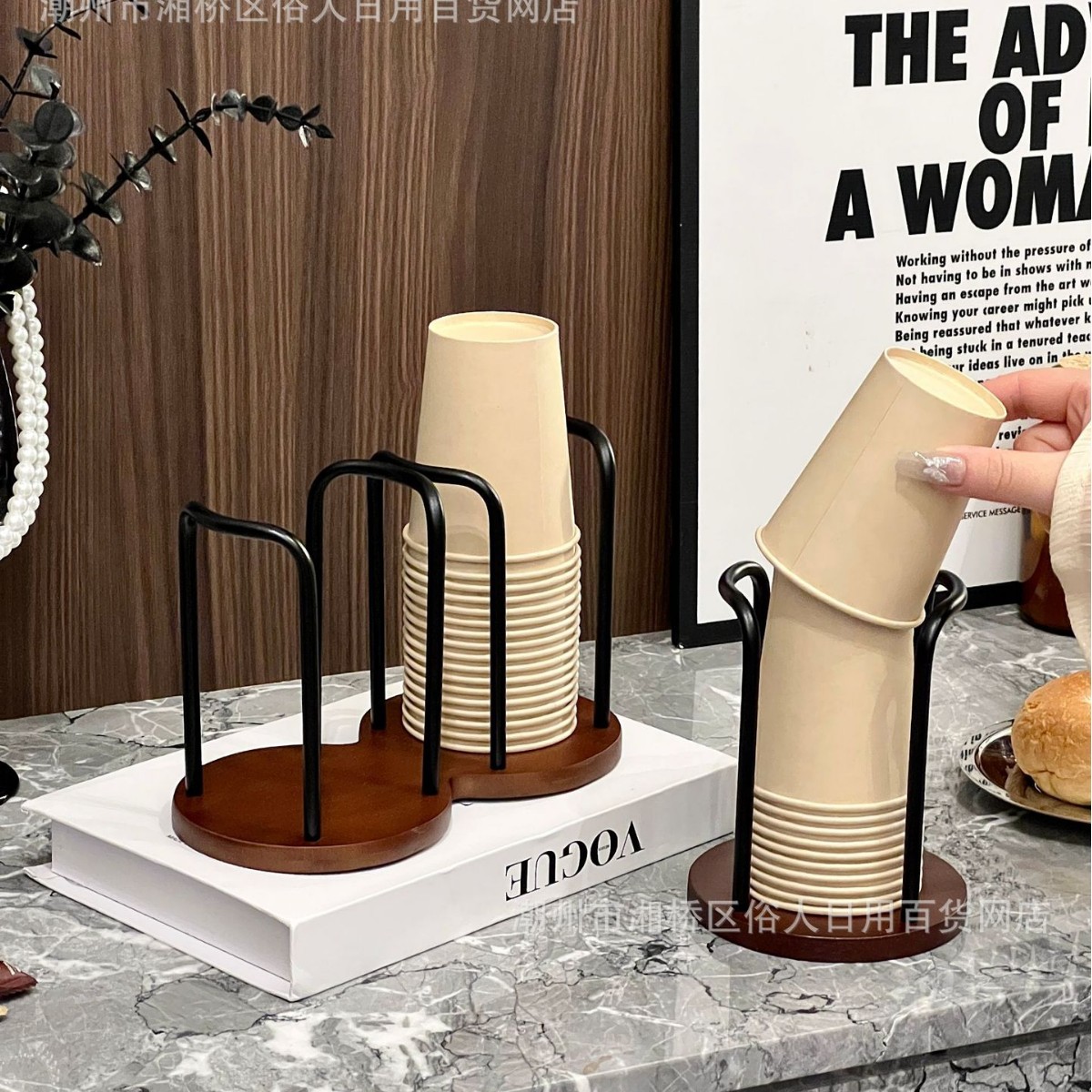 High-value Paper Cup Holder Disposable Cup Taker Desktop Coffee Table Storage Rack Tea Cup Coffee Cup Cup Holder