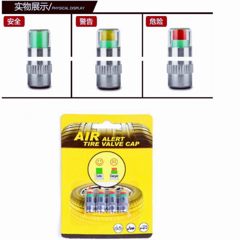 Капсула для мониторинга давления в шинах автомобиля, визуальное устройство предупреждения, 4 шт.