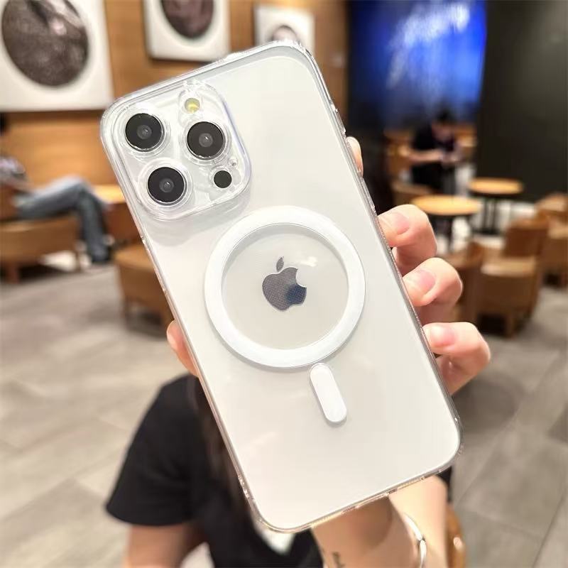 Magsafe Magnetic Phone Case Is Suitable for Apple 17 Transparent Acrylic 16Pro All-Inclusive Iphone15 Phone Case