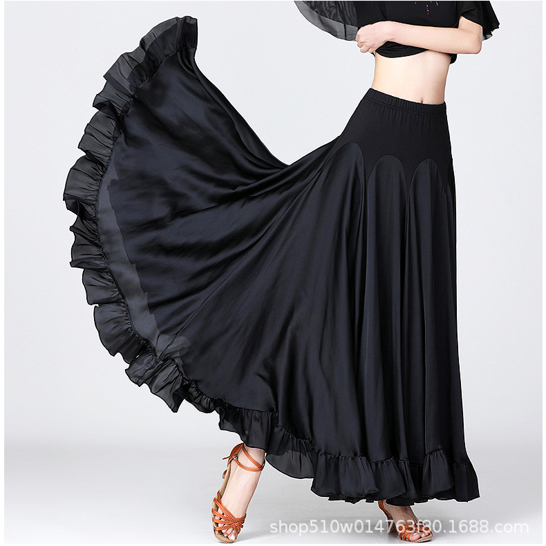 GB Modern Dance Skirt Ballroom Dance Practice Dress Ball Dress Performance Dress Waltz Dress Big Swing Dress