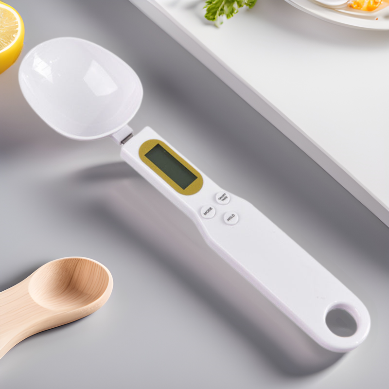 Белая ложка-весы производителя, точные электронные весы для измерения ингредиентов для выпечки, 500г/0.1г