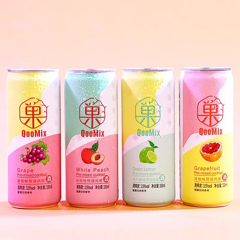 Cocktail tipsy 330ml pop can whole box wholesale wine fruit wine sweet wine pre-mixed fruit wine non-fruit beer
